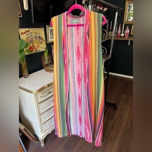 Vintage Silverado Multicolor Duster Cardigan Southwestern Medium